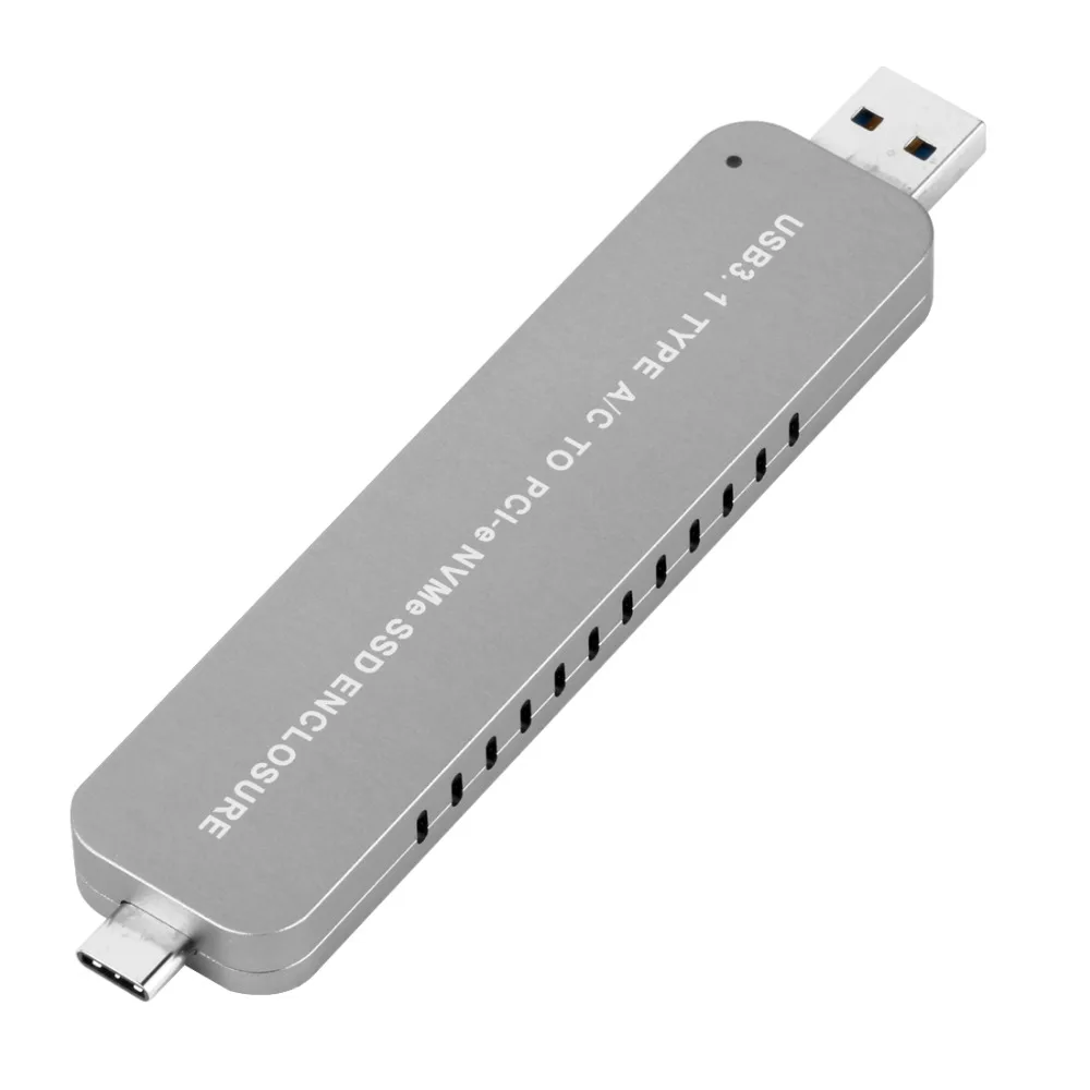 XT-XINTE LM906 USB3.1 TYPE-A+ C к M.2 NVME SSD адаптер жесткий диск корпус внешний HDD корпус для 2242, 2260, 2280 NVMe SSD