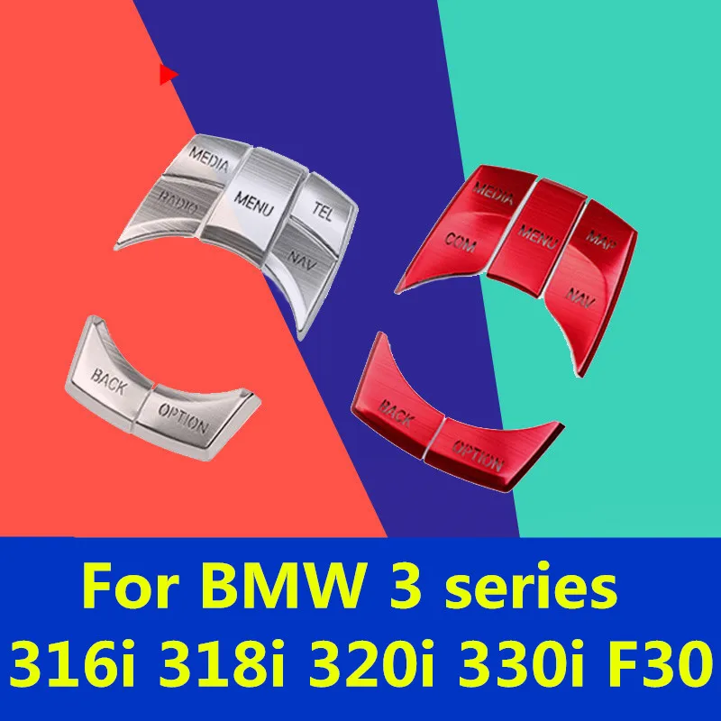 

For BMW 3 series 316i 318i 320i 330i F30 Car multimedia decorative button decoration frame Interior decoration Auto Accessories