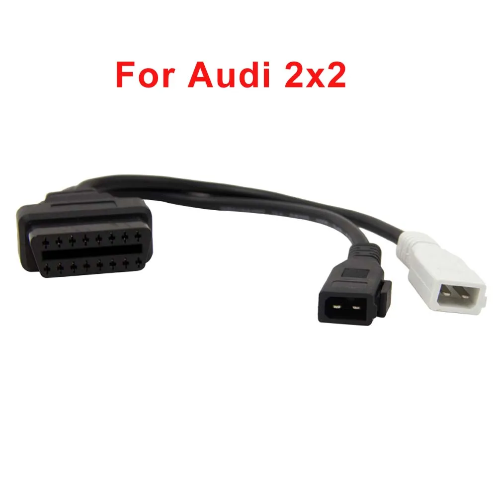 OBD OBD2 Диагностический кабель для GM 12 Pin to 16 Pin OBD 2 Соединительный адаптер для BMW 20 Pin OBDII elm327 для Opel, opcom 10 Pin - Color: For Audi 2Pin
