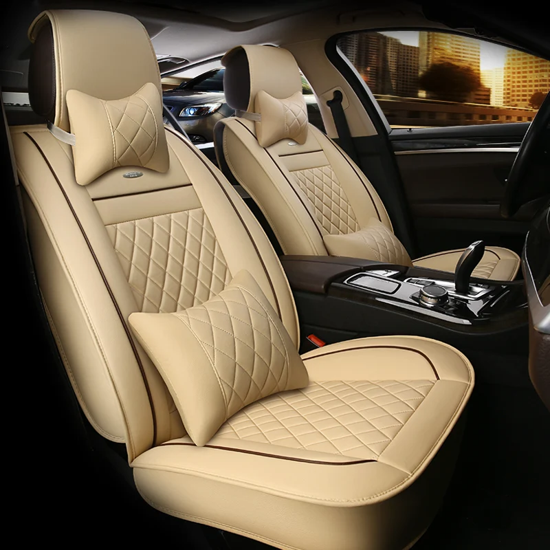 

HLFNTF Leather Car Seat cover For KIA K4 K5 Kia rio ceed Cerato Sportage Optima Maxima car accessories car-styling