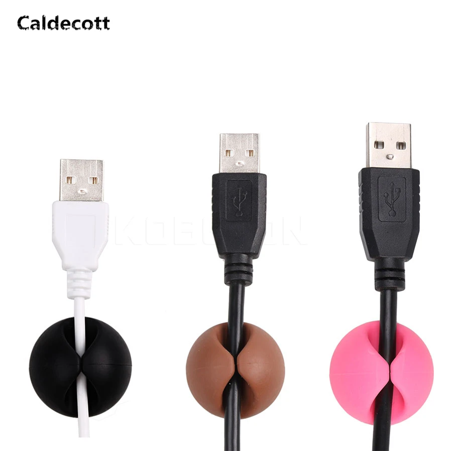 Caldecott 6 шт./лот кабельный зажим свинцовый шнур USB зарядное устройство держатель
