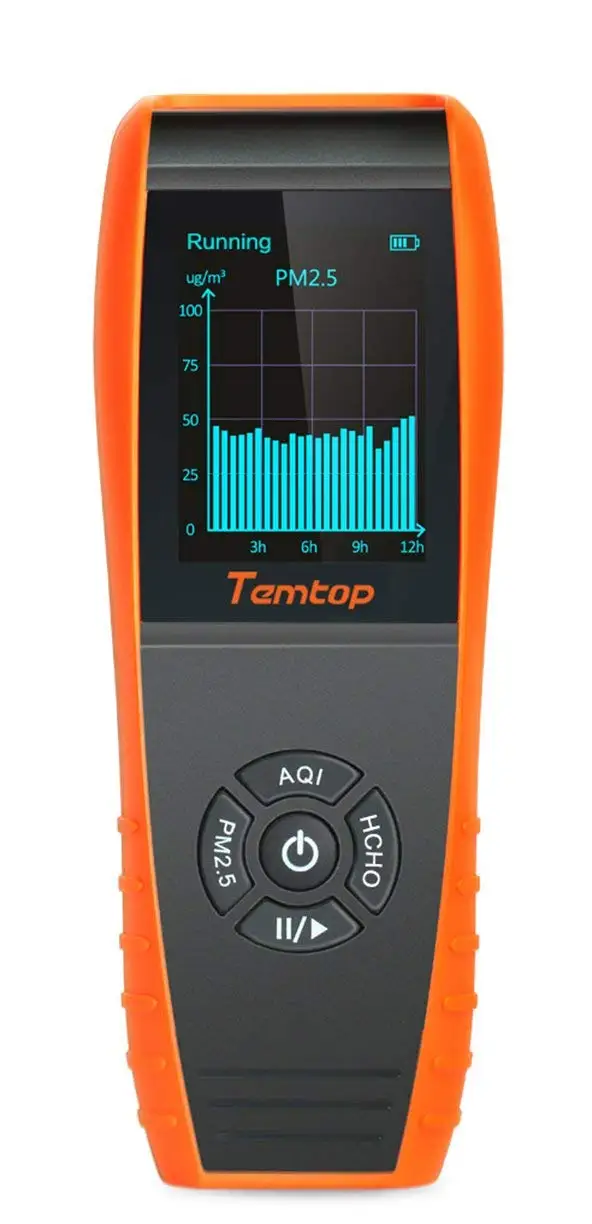 Temtop Датчик качества воздуха профессиональный монитор формальдегида Температура датчик влажности с PM2.5/PM10/HCHO/AQI/частиц