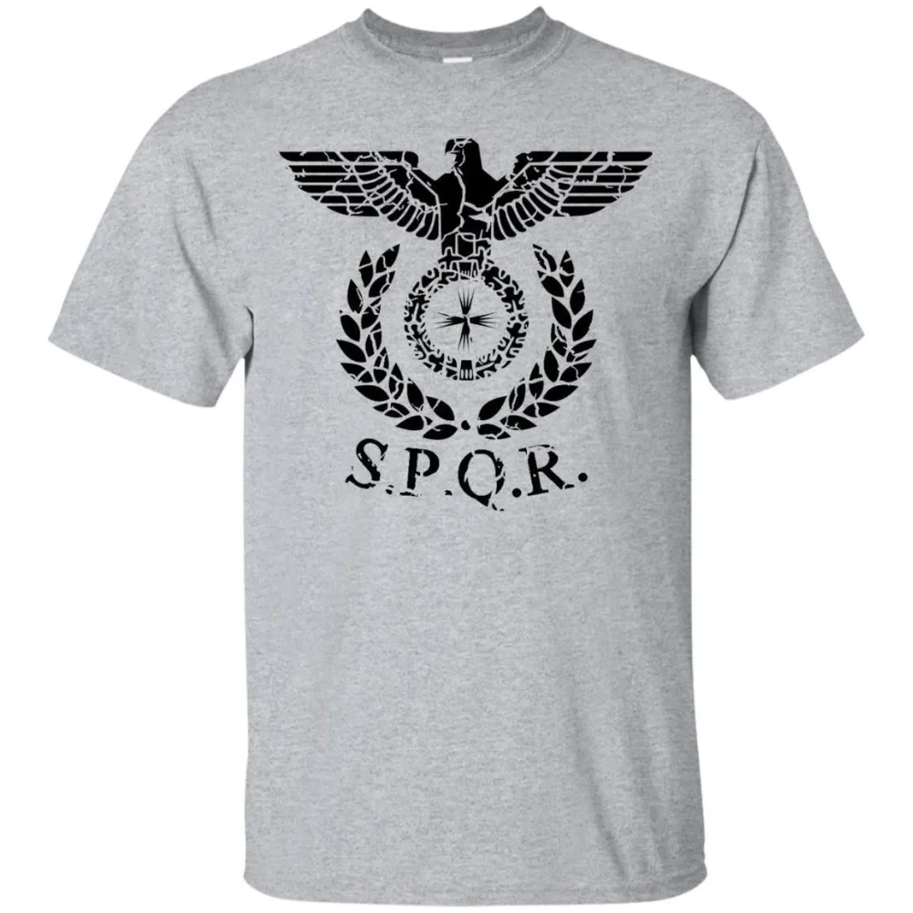 

Roman Eagle Spqr Distressed Empire Rome Standard Banner Legion Army 2019 Casual Printing Harajuku Rick Tee Customize T-Shirts