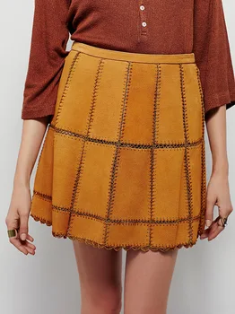 

New spring women's Suede Leather Mini Skirt wholesale D0310