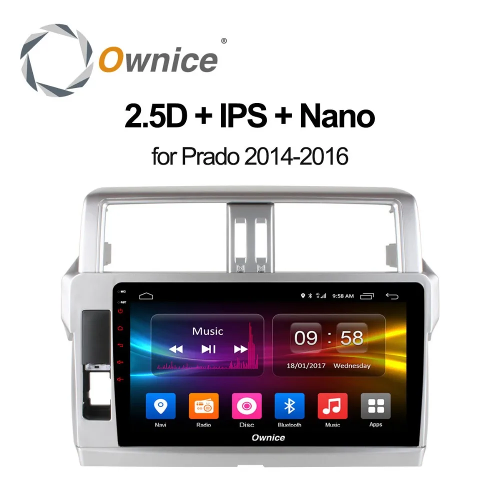 Ownice C500 + Android 8 1 для Toyota Prado 150 2014 2015 2016 автомобильный dvd-плеер GPS карта WIFI BT