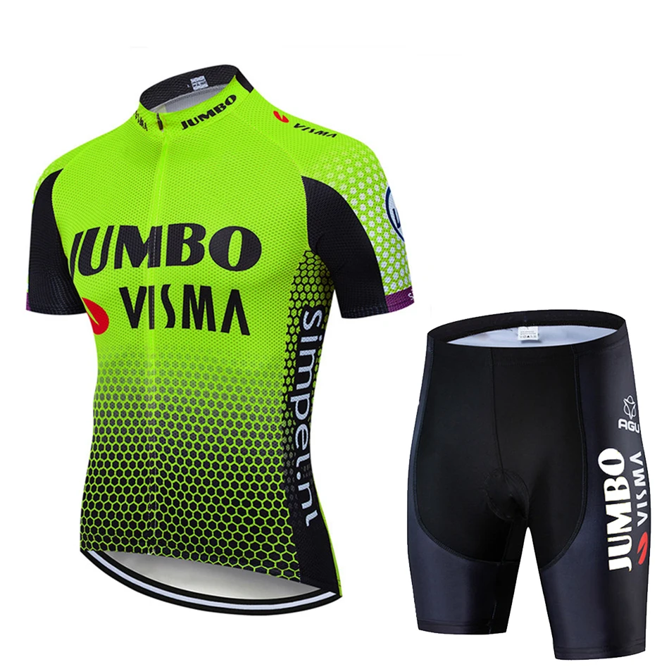 Pro team jumbo visma набор велосипедных футболок, мужской велосипедный Майо MTB Racing ropa Ciclismo летняя быстросохнущая велосипедная ткань 9D гелевая - Цвет: Pic Color