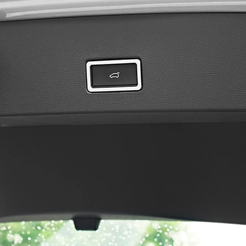

switch button of the car trunk is decorated with bright frame For Volkswagen T-ROC T ROC 2018 Car accessories