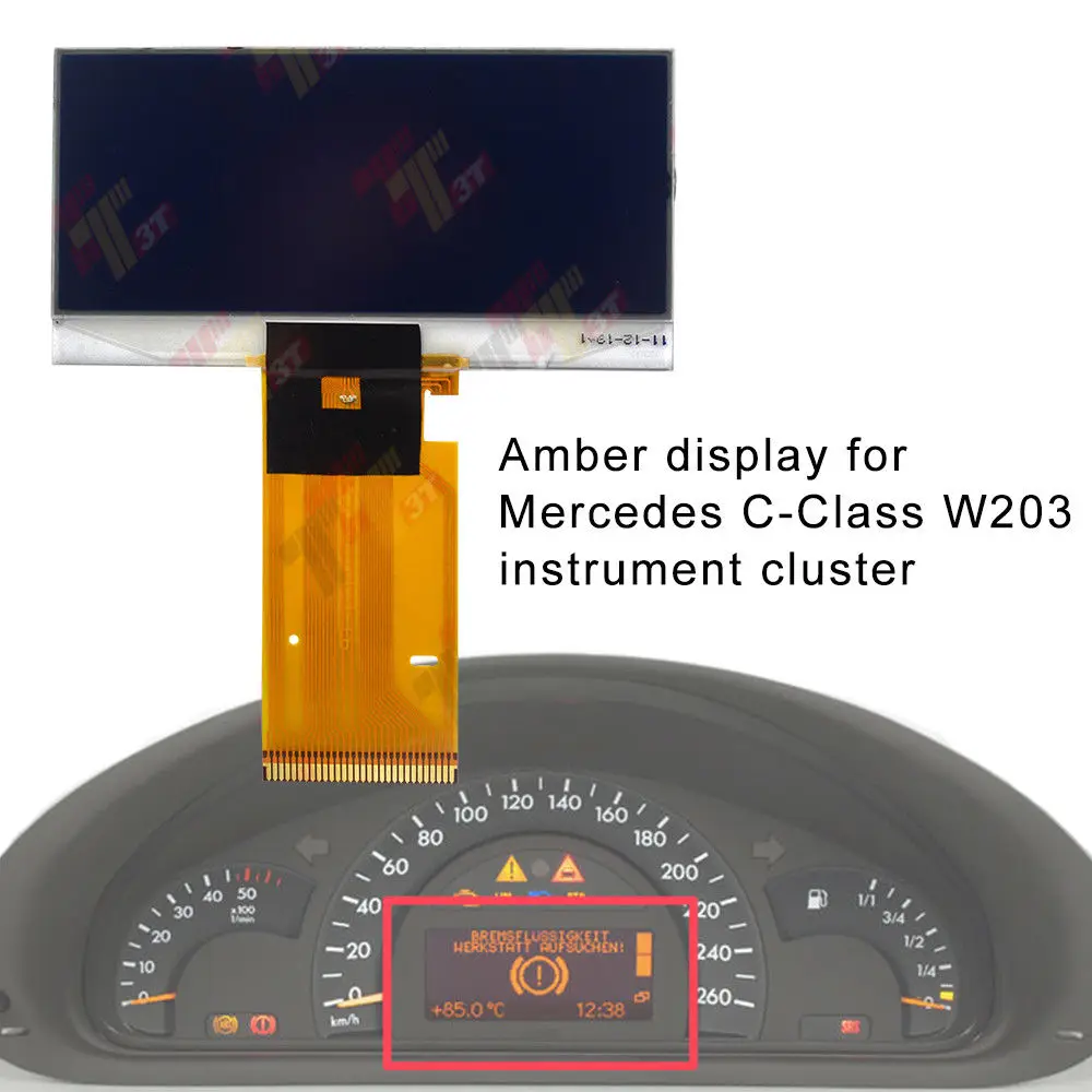 FORMercedesBenzW203CClassinstrumentclusteramberDashboardLCD