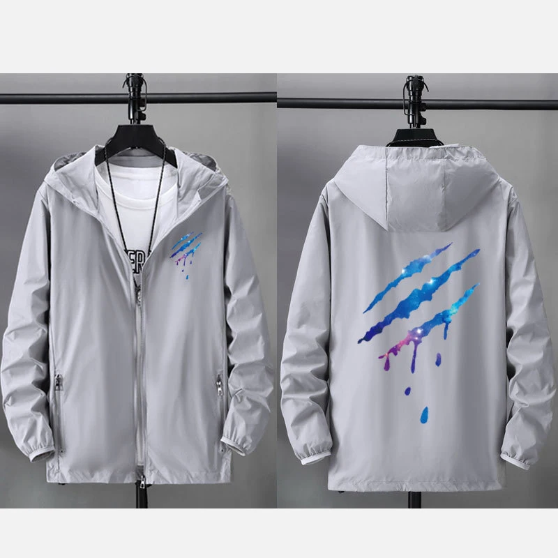 2019 Fashion Summer Thin Jacket Men Streetwear Hip Hop Print Mens Jackets Plus Size 6XL 7XL HZ015