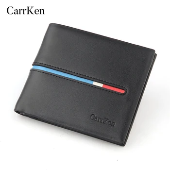

CarrKen Brand 2018 Vintage Man Wallet Male Slim Top Quality Leather Wallets Thin Money Dollar Card Holder Purses for Men