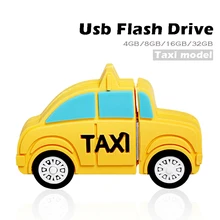 Такси флеш-накопитель карта USB флэш-накопитель горячая Распродажа usb флэш-память такси 4 ГБ 8 ГБ оперативной памяти, 16 Гб встроенной памяти, 32 ГБ usb2.0 usb флешки желтый карты мальчик игрушка в подарок