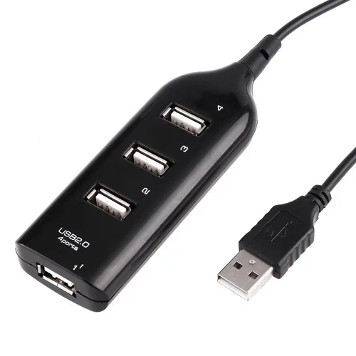  100pcs USB Hub Splitter Mini Usb High Speed 4-port 4 Port Hub Sharing Switch for Laptop Pc Notebook Computer Wholesale DHL 