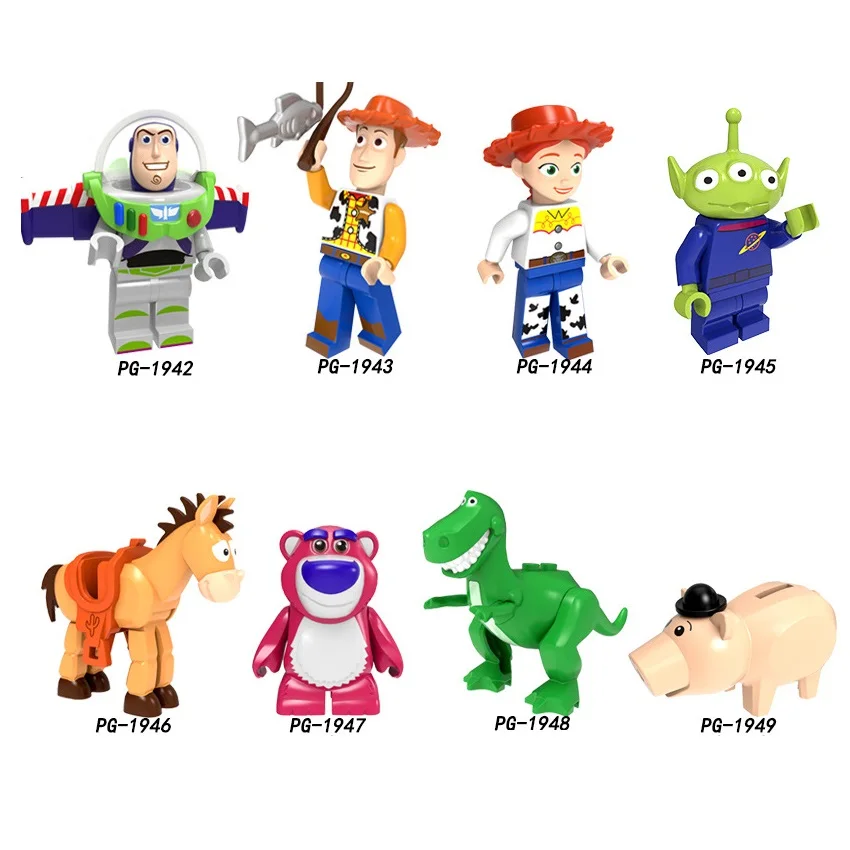 

Mini Legoing Cartoon Cute Animal Horse Pig Dinosaur Building Block Toys For Kids