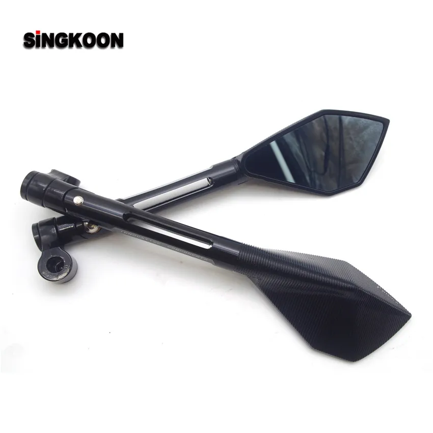 

8 10mm universal cnc motorcycle mirrors Blue Lens Rearview Side Mirror FOR super cub 110 royal enfield himalayan Yamaha yzf r125