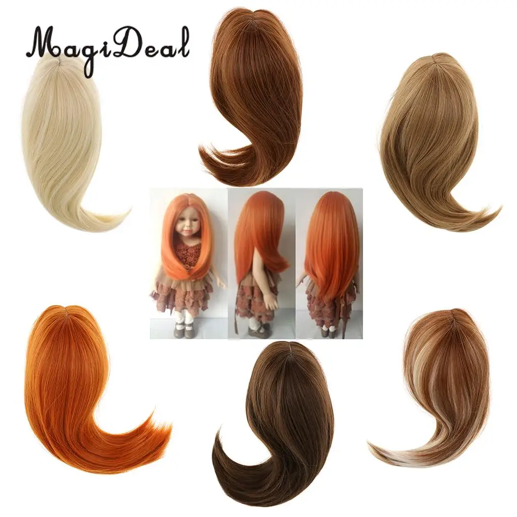

MagiDeal Fashion 28cm High-Temperature Wire Hair Doll Wig for Hair Salon 18 Inch American Girl Dolls DIY Making Accessories Gift