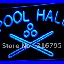 I589 бассейн Hall Бильярд Снукер бар светодиодный знак неонового света на/выключения 20+ Цвета 5 размеров
