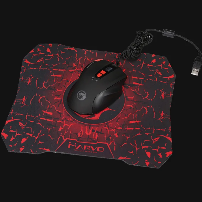 

MARVO Gaming Mouse And Pad Combo ,8 Button 7 Color Backlight Wired Mouse, Ergonomic USB Mice For PC/Laptops/Computer G928+G1