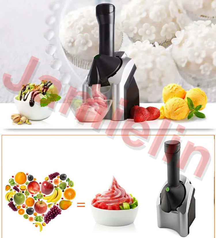 JamieLin 1.5L Electric DIY Fruit Ice Cream Machine Kitchen Tools 220-240V Ice Cream Maker Child DIY Household Ice Machine