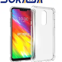 Для LG G7 подходит прозрачный чехол+ закаленное стекло Мягкий ТПУ гелевый защитный чехол для телефона LG Q9 силиконовый чехол