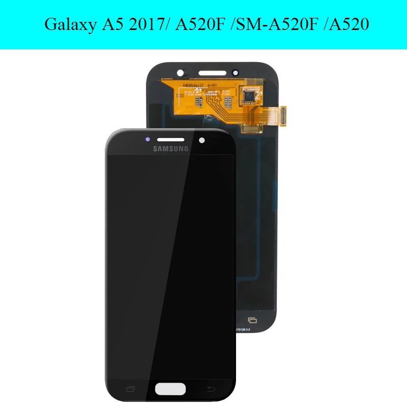 Супер AMOLED 5," ЖК для SAMSUNG Galaxy A5 ЖК-дисплей сенсорный экран в сборе для SAMSUNG A520 SM-520F A520M A520 дисплей