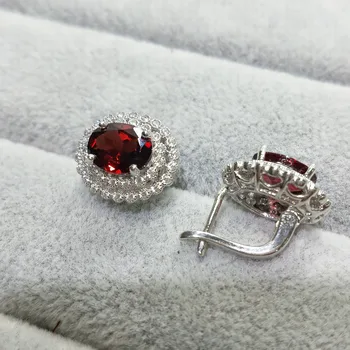 

FLZB, New Hyperbole big earrings natural gemstone ov 7*9mm 4.32ct in 18k gold plated gorgeous design for female free shipping