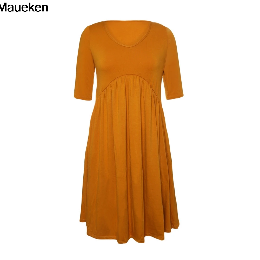 Robe red Côté Midi Stretch Ruché Femmes Mode Swing Casual Robes Longues yellow O Manches green Cou Drapé Poches Pull gray 4 blue Black 3 xwwqBa0f