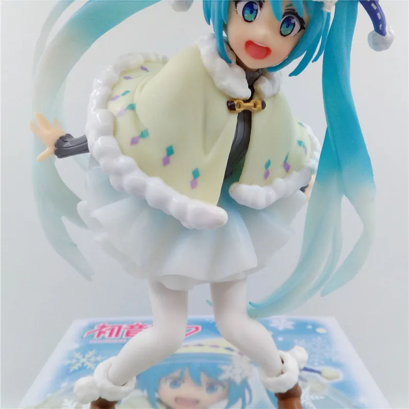 2017 Winter Hatsune Miku Snow Miku PVC Action Figure Model Toys Cute Anime Dolls Brinquedos Gift 15cm (3)