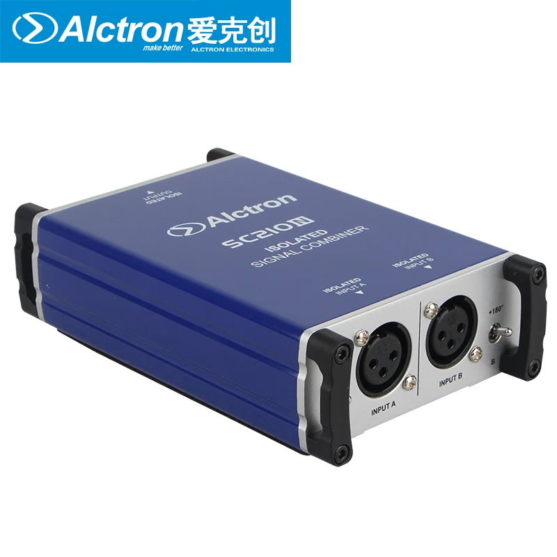 

Alctron SC210N isolated signal combiner FOR stage performance,alumnum alloy metal shell,microphone combiner