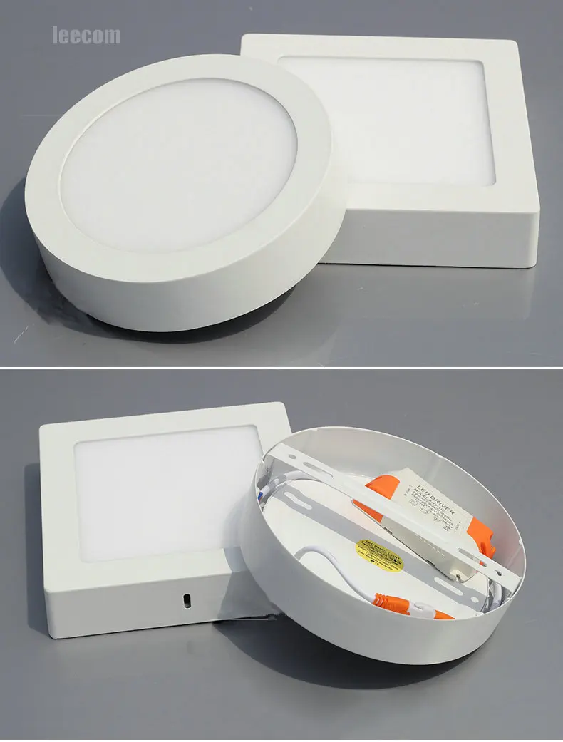 

2018 Sale Promotion 20pcs 6w Round/square Led Panel Light Surface Mounted Downlight Lighting Ceiling Ac185-265v