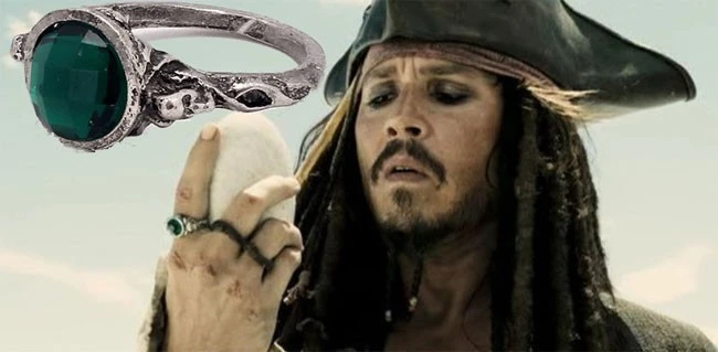 فيلم قراصنة الكاريبي حلقة الكابتن جاك سبارو خاتم خمر جوني ديب بالجملة شحن مجاني Pirate Party Supplies Wholesale Pirate Wallring Magnet Aliexpress
