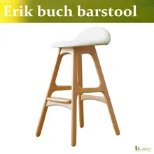 Free shipping U BEST Nordic designer coffee shop solid wood bar chair Wedding photography shop stool