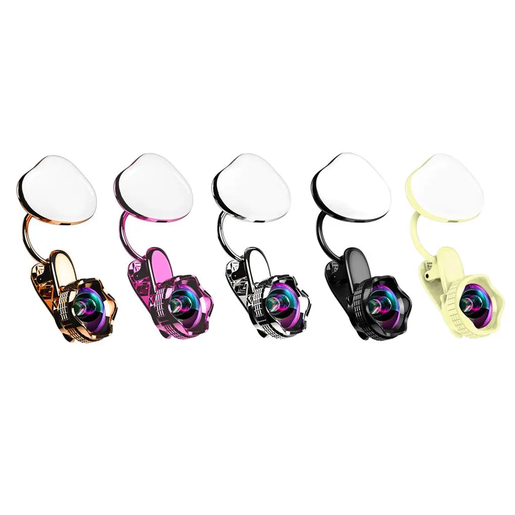 

Wide Angle Macro Phone Camera Fill Light Lens Mobile Phone Universal LED Photography Selfie Charging Portable Light