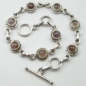 

Multicolor TOURMALINE Stone Bracelet 7.5" ! JEWELRY