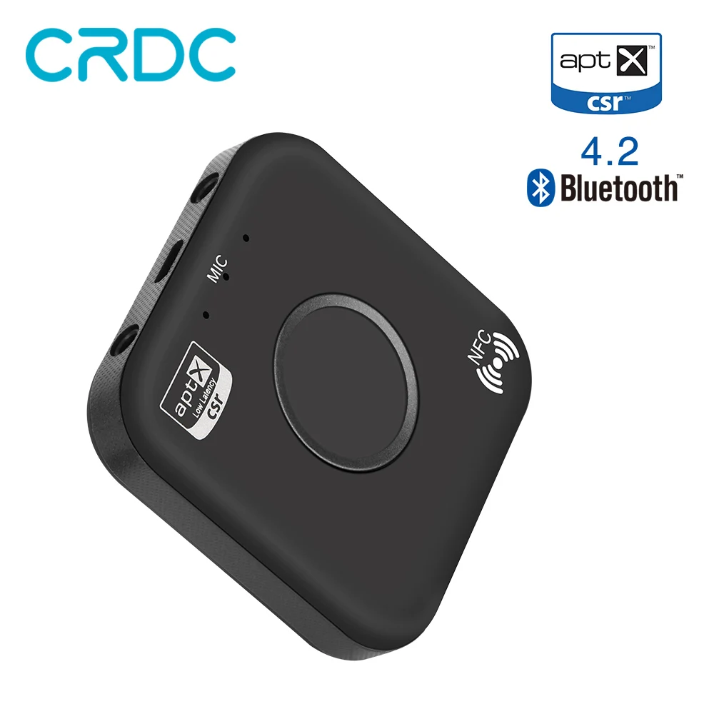 

CRDC Bluetooth Receiver 4.2 Aux 3.5mm Audio Receptor NFC / Aptx Wireless Adapter Converter for Car Speaker MP3 Phone Headphone