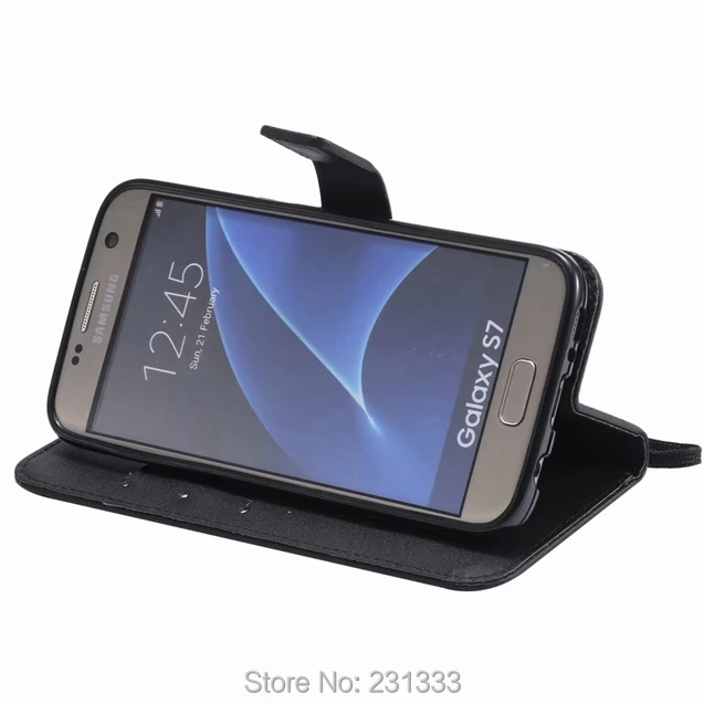 C ku кожаный чехол кошелек с овечьим ремешком для Samsung Galaxy S9 S7 EDGE S8 PLUS S5 S6 NOTE 8 5 J310 J510