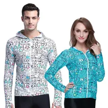 Солнцезащитный кардиган с принтом и длинными рукавами, крутой Рашгард на молнии с капюшоном, мужская и женская пара