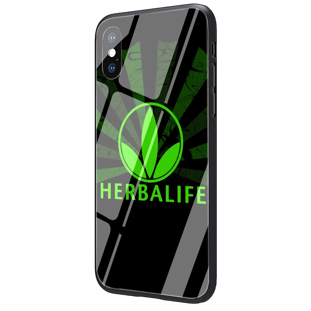 Чехол Herbalife из закаленного стекла из мягкого ТПУ черного цвета для iphone 5 5s 6 6s 7 8 plus X XR XS 11 pro Max - Цвет: G7