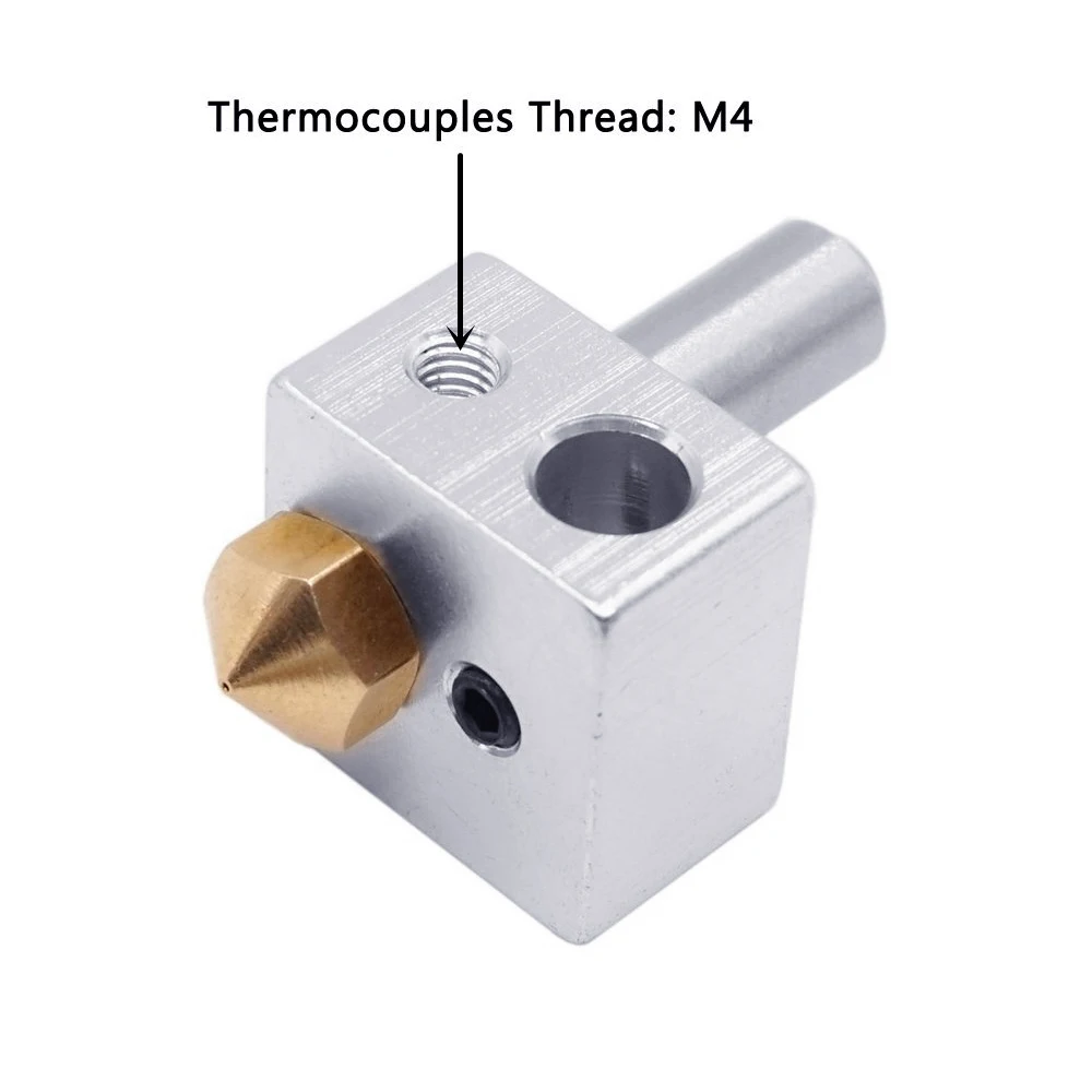 Горячий-высокое качество MK10 экструдер комплект M7 сопло алюминиевый нагревательный блок PTFE горло для 3d принтера