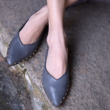 

Artmu New Pointed Toe Women Shoes Handmade Soft Lady Flats Shoes Genuine Leather Shoes New Loafers Shoes Women Original Fashion