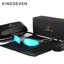 KINGSEVEN-gafas de sol polarizadas de aluminio y magnesio para hombre, lentes rectangulares para conducir, masculinas