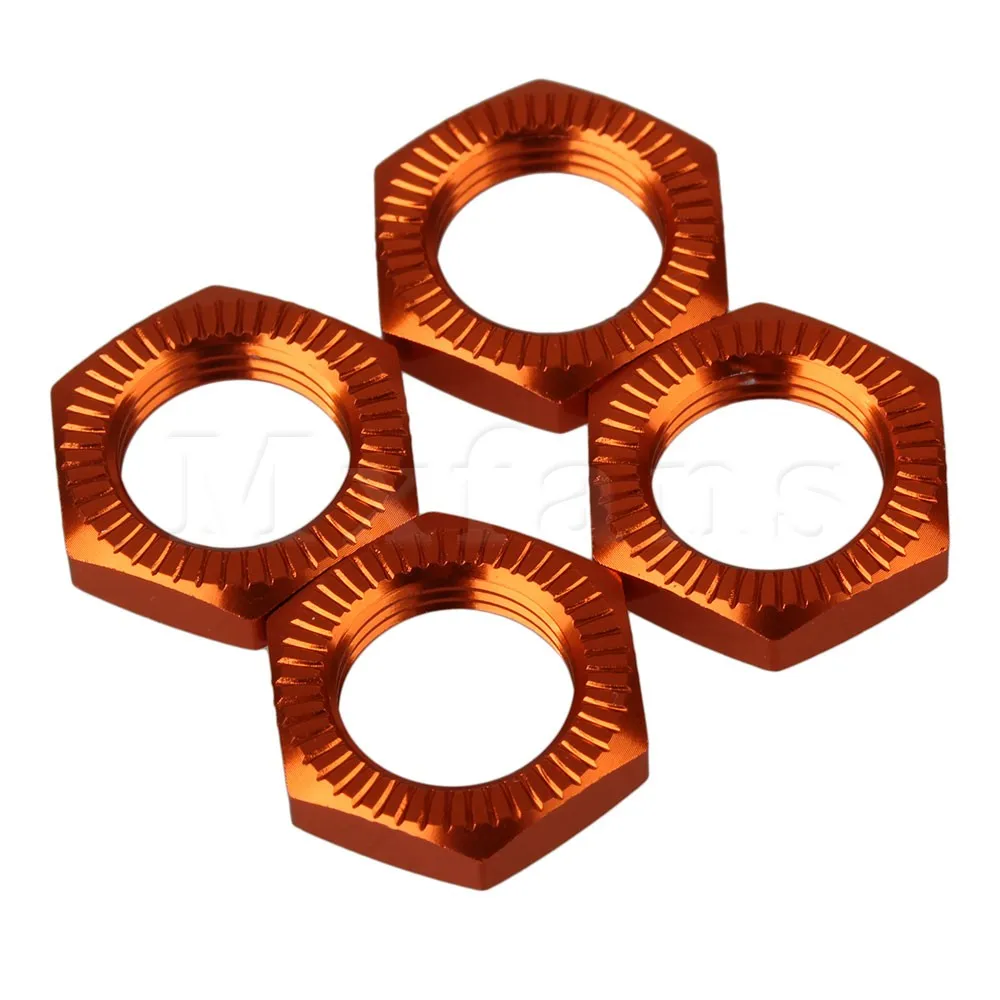 

Mxfans 4pcs N10176 Alloy Wheel Hex 17mm Metal Hub Nut for RC 1:8 Model Car Buggy Truck