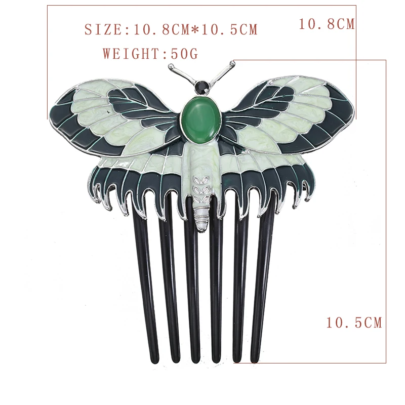 Fashion Movie Charm Titanic Heroine Rose Cosplay Hairpin Butterfly Comb Hair Accessory Prop for Women