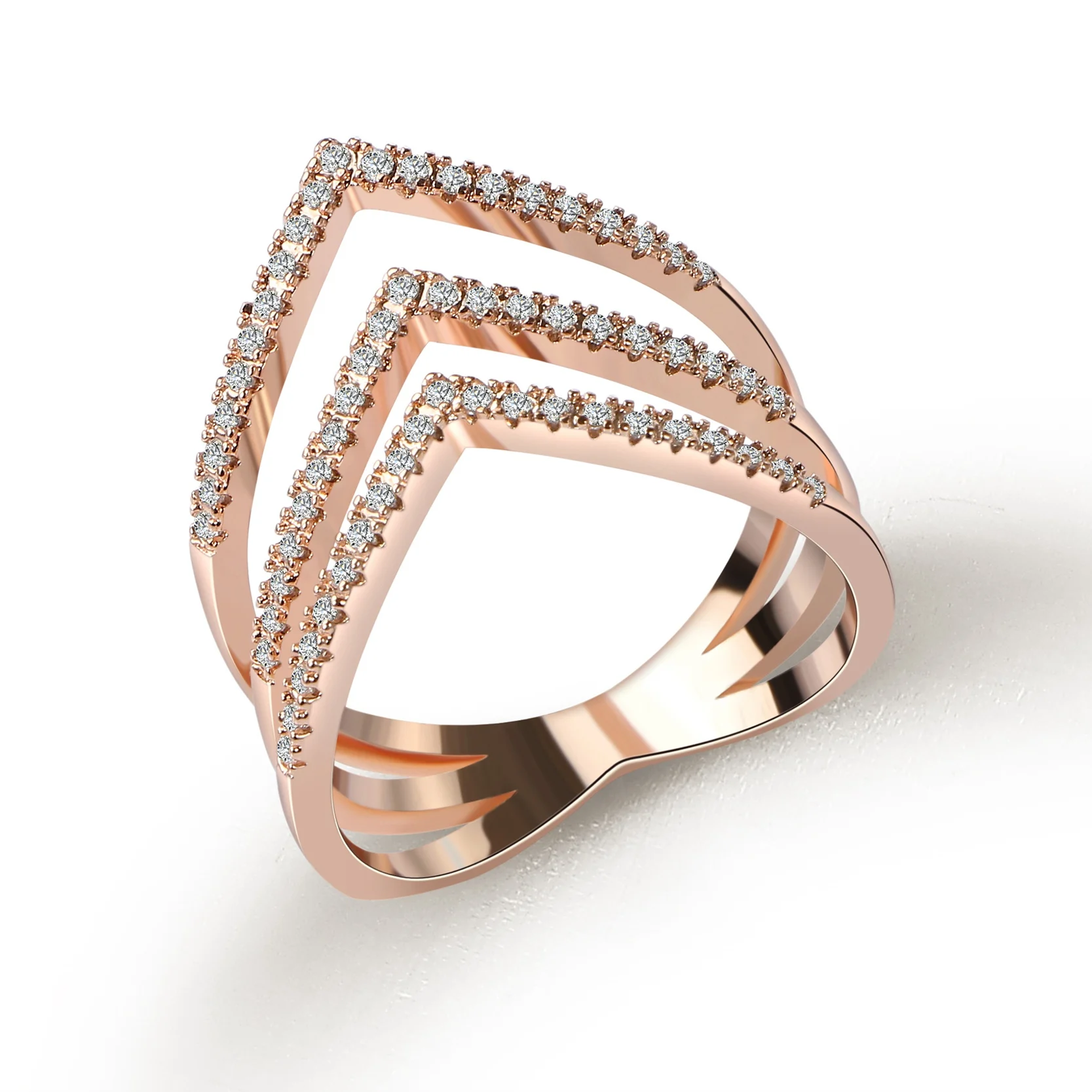 Rose gold wedding band for woman 2017
