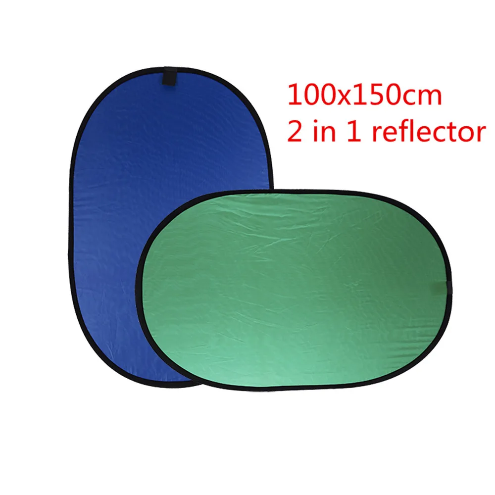 Отражатель нейлоновый складной 100x150 см синий и зеленый (2 в 1)|for photo|collapsible