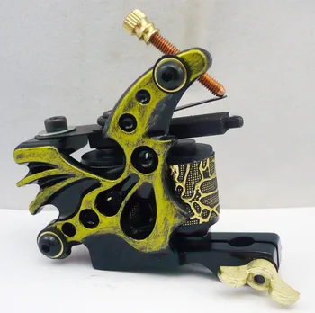 

10Pcs/lot Pro Casting Iron Tattoo Machine 10 Wraps coil stainless steel Tattoos Body Art Gun Coil Machine LPC-ITM-7038-3C