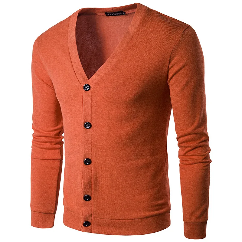 

Men Sweaters Knitted Cardigan Long Sleeve Casual Knitwear Pure color Spring New Sweatercoat Jacket Classic Social Overwear