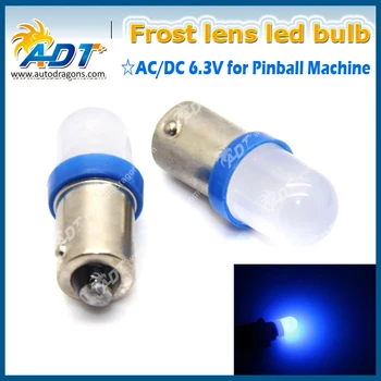 

300 PCS Ba9s Bayonet Base Bulb #44 #47 AC DC 6.3V free shipping pinball led bulbs white yellow amber frost pinball led