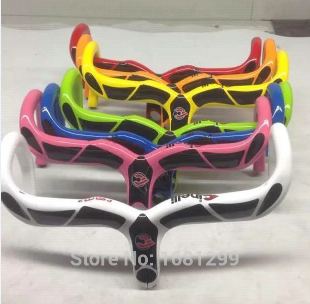 New Customized Full Carbon Bicycle Handlebar Road Bike Carbon Handlebar And Stem Integrated With Computer Stent