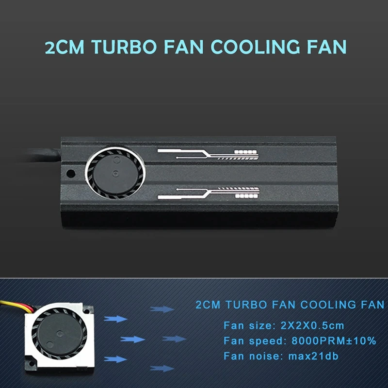 

M.2 Heatsink Ssd Aluminum Sheet Thermal Conductivity Silicon Wafer Cooling Fan Heatsink Pcie Nvme Ssd Radiator