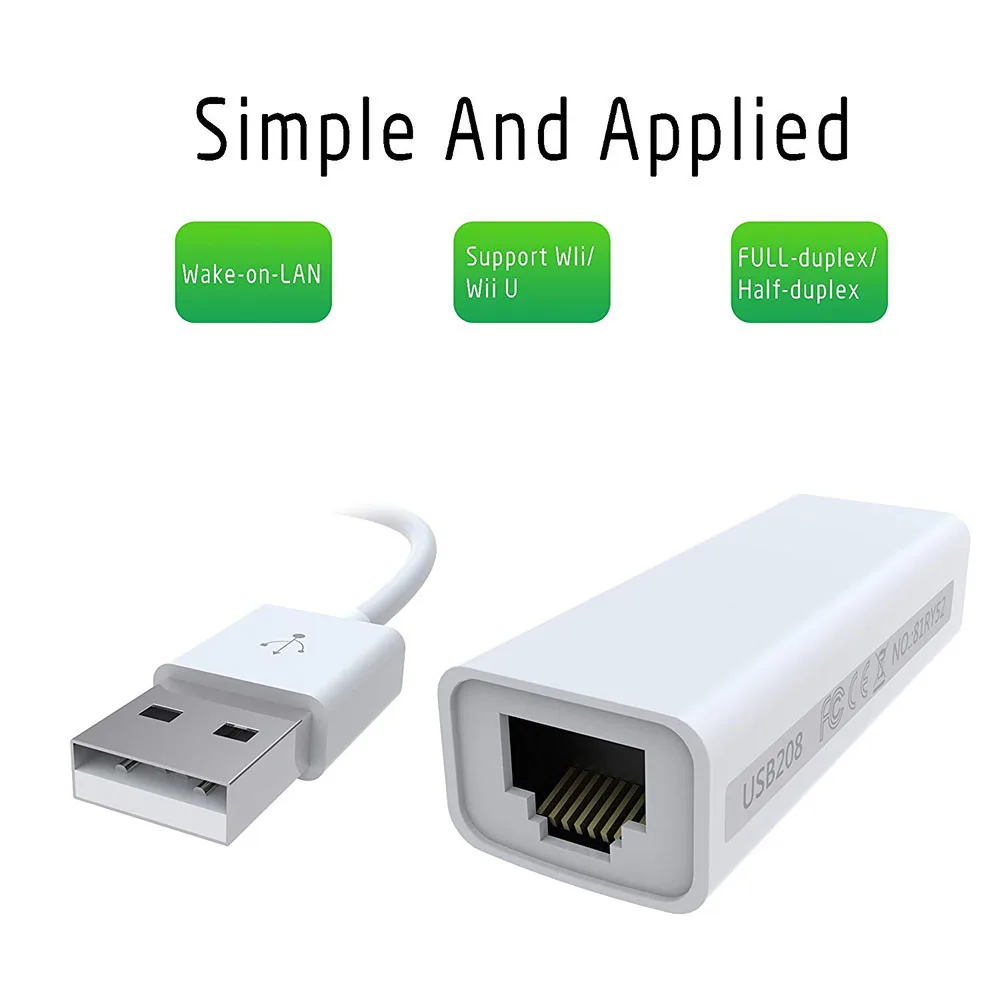 USB 2,0 RJ45 адаптер Gigabit Ethernet, полный 10/100 Мбит/с сетевой адаптер сети для Windows, Mac, chromebook, Linux, Surface Pro